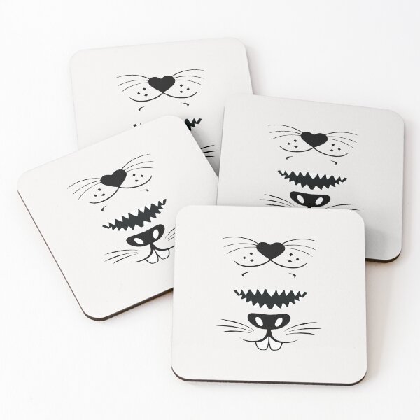 Item preview, Animals Face Smile Cat Whisker Shark Bunny Funny Gift Idea  designed and sold by clothesy7.