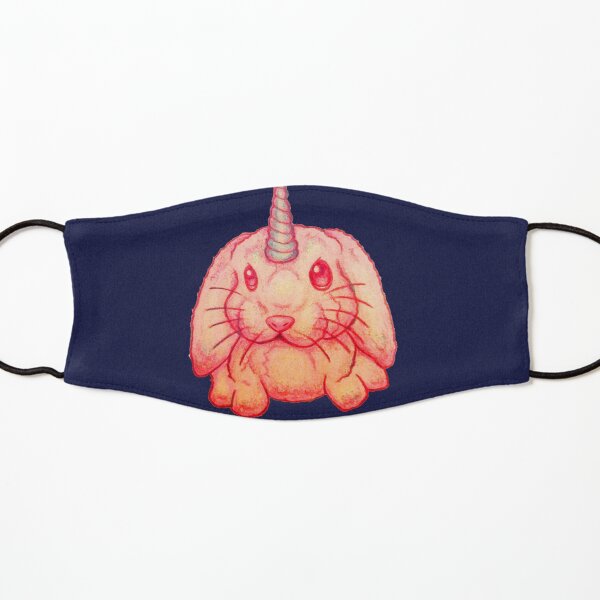 Pink Unicorn Bunny image created by Stephanie Ann Garcia Kids Mask