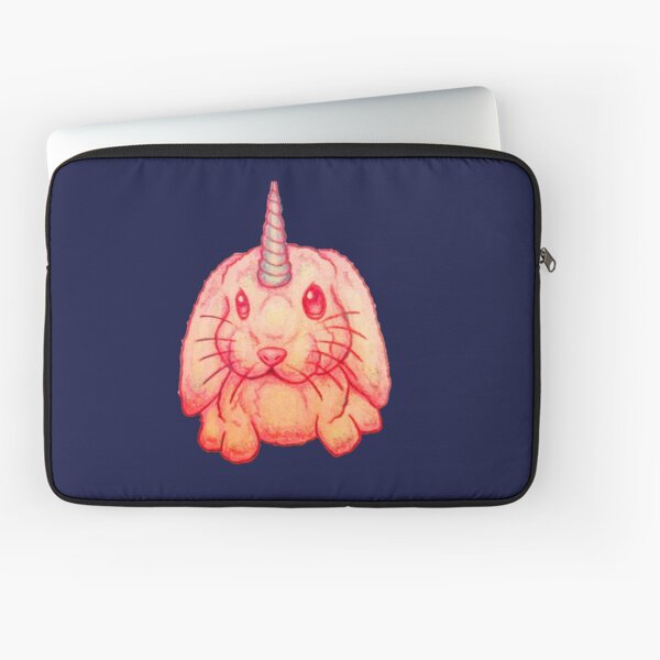 Pink Unicorn Bunny image created by Stephanie Ann Garcia Laptop Sleeve