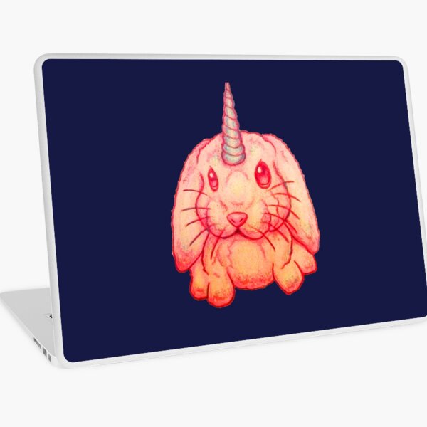 Pink Unicorn Bunny image created by Stephanie Ann Garcia Laptop Skin
