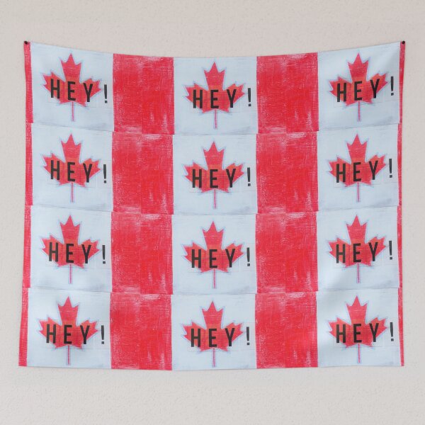 Item preview, Hey Canada! Words and Flag on Wood designed and sold by RachelAlbang.