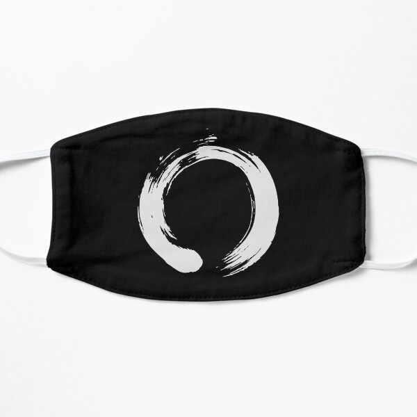 Enso Zen Buddhism Artistic Brush Stroke Flat Mask