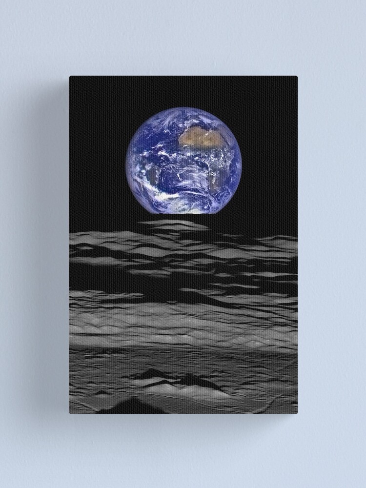 Earthrise Over The Moon Canvas Print By Artboy213 Redbubble