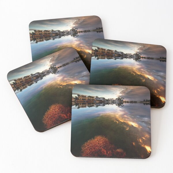 Item preview, Colourful Sunrise Sea glsses in Boating Lake designed and sold by jiashu xu.