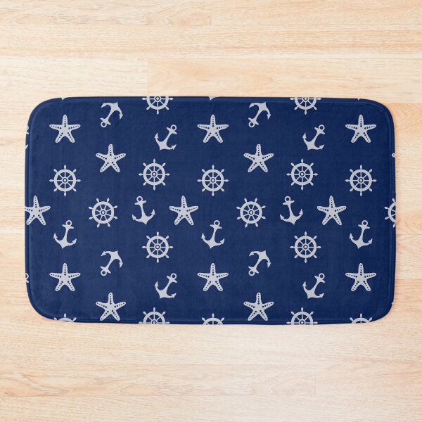 Item preview, Navy Blue Nautical Anchor Pattern designed and sold by newburyboutique.