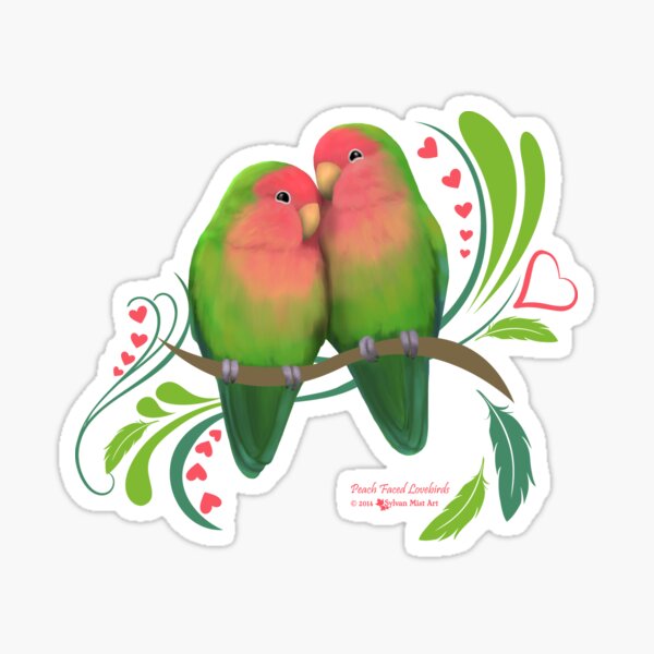 Item preview, Peach Faced Lovebirds designed and sold by sylvanmist.
