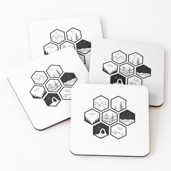 Honeycomb Coasters (Set of 4)