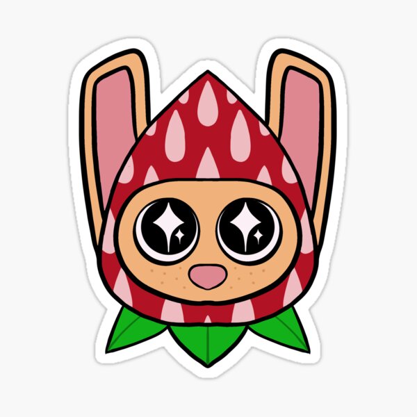 Cute strawberry bunny - Strawbunny Sticker for Sale by Yaragold