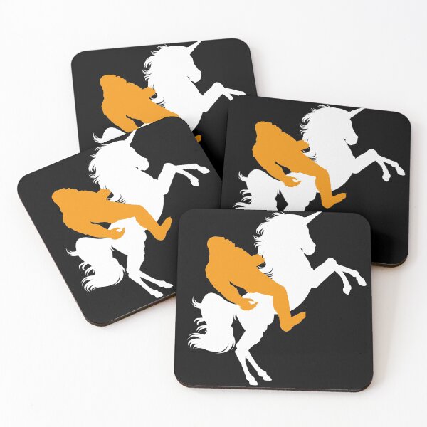 Item preview, bigfoot riding unicorn funny designed and sold by osamamohamad.
