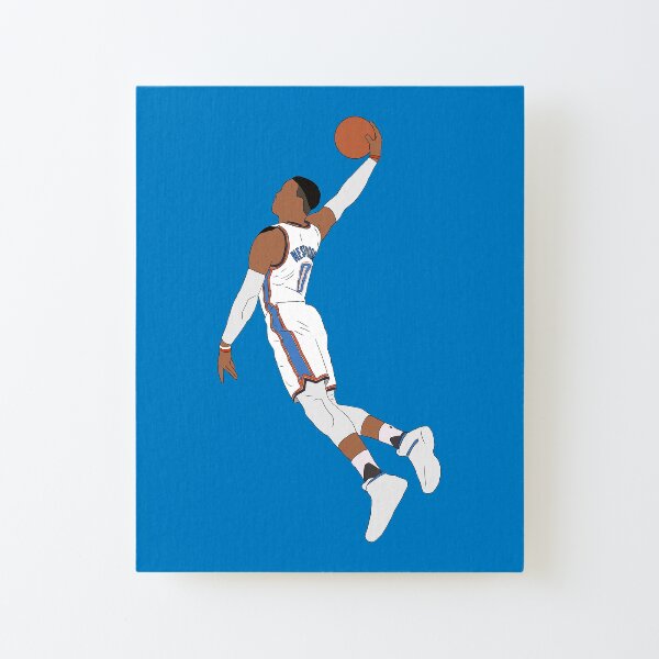 Russell Westbrook Dunk Canvas Mounted Print
