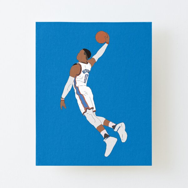 Russell Westbrook Dunk Canvas Mounted Print