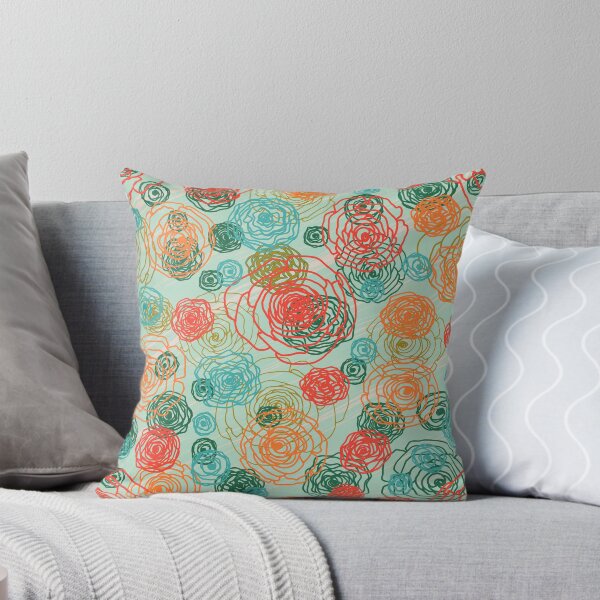 Item preview, Floral sketch seamless pattern on light mint green designed and sold by Yulia Chepurova.