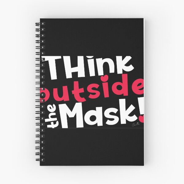 Item preview, Black, White, Red, Think Outside the Mask Graphic Print designed and sold by ClaudiaFlores.