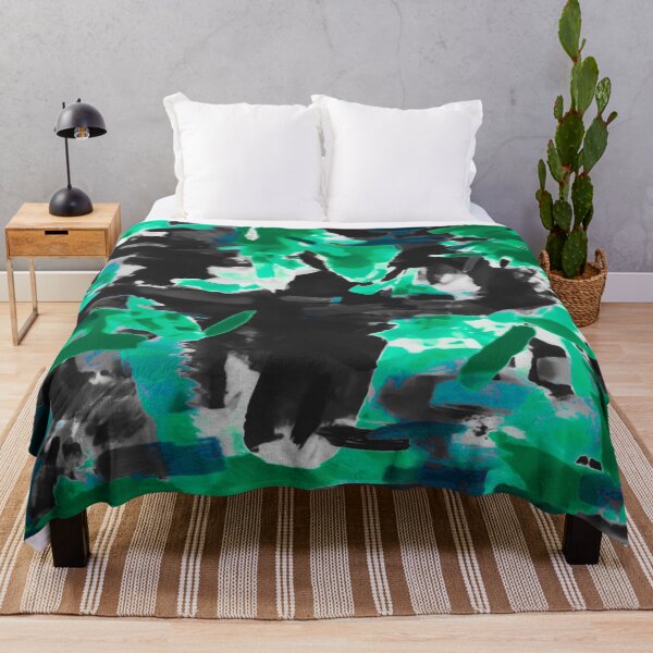 Item preview, psychedelic vintage camouflage painting texture abstract in green and black designed and sold by Mrvell.