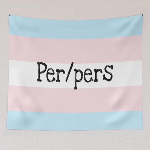 Artikelvorschau, Per / Pers Pronomen Trans Flag entworfen und verkauft von Imperioimpala.