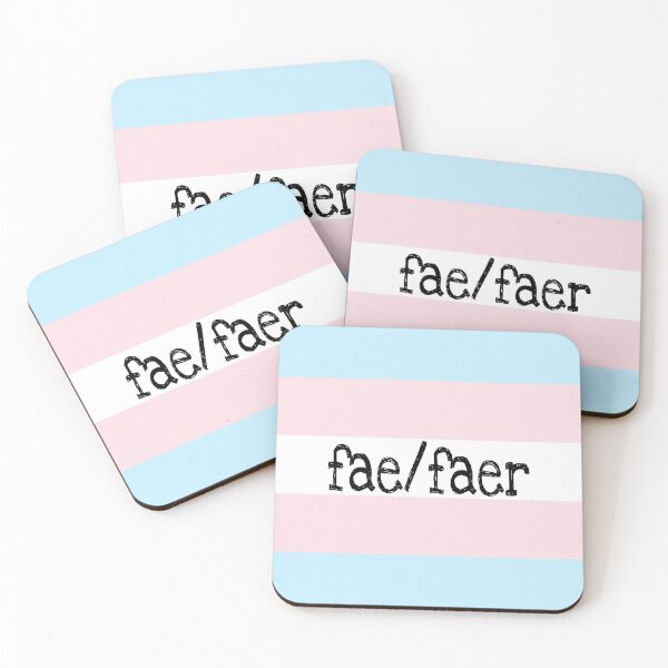 Item preview, Fae/faer pronoun trans flag  designed and sold by Imperioimpala.
