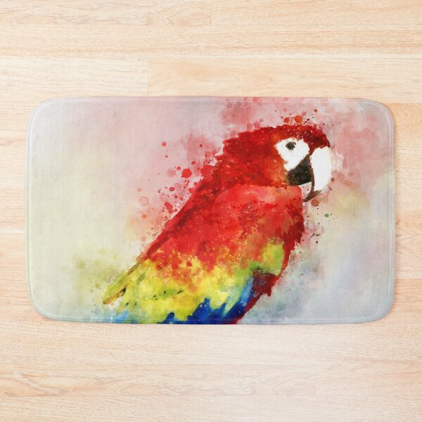 Item preview, Dramabite Watercolour scarlet macaw parrot designed and sold by dramabite.