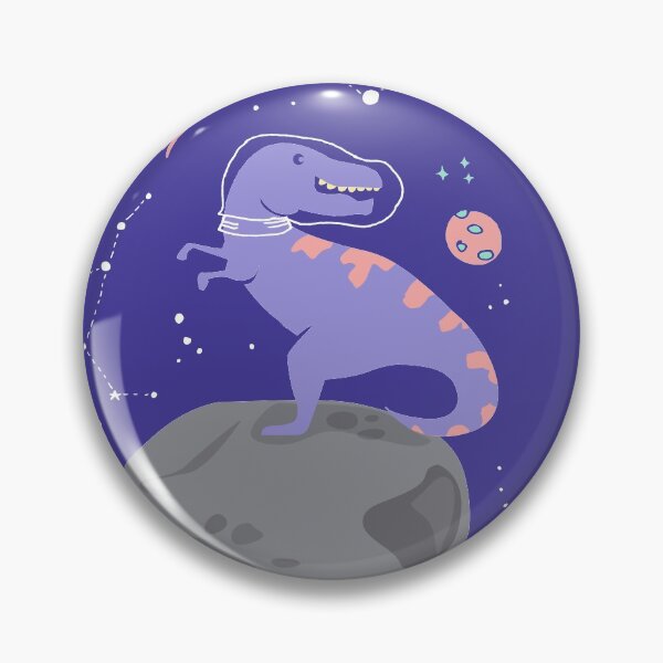 Item preview, Dinosaurs Floating on an Asteroid in Purple designed and sold by latheandquill.