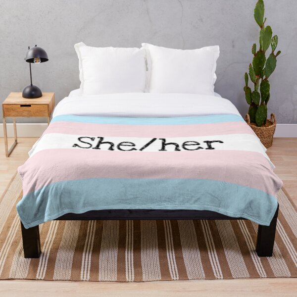 Item preview, She/her pronoun trans flag  designed and sold by Imperioimpala.