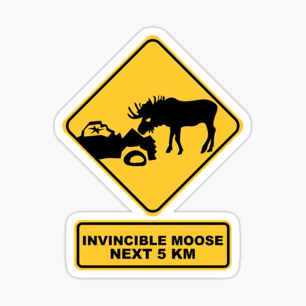 Yield for Moose Sticker
