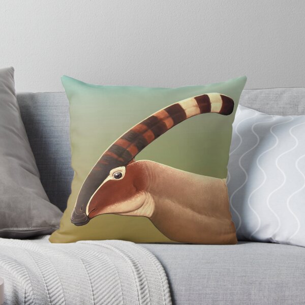 Parasaurolophus Throw Pillow