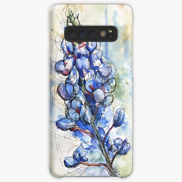 Texas Bluebonnet Wildflower Watercolor by Ela Steel Samsung Galaxy Snap Case