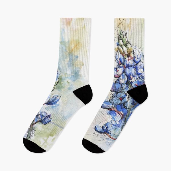 Item preview, Texas Bluebonnet Wildflower Watercolor by Ela Steel designed and sold by elasteel.