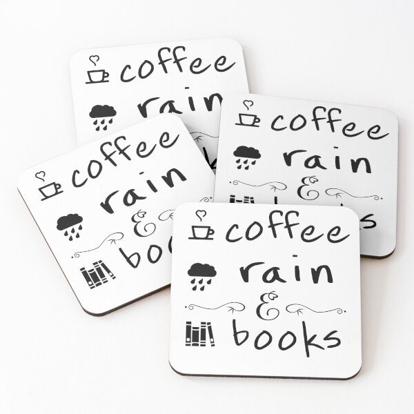 Item preview, Coffee, Rain & Books Funny quote for lover reading designed and sold by aghlessan.
