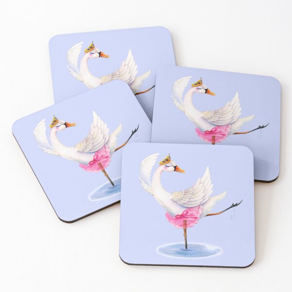 Item preview, Swan ballet dancer whimsy watercolor designed and sold by Sarah Trett.