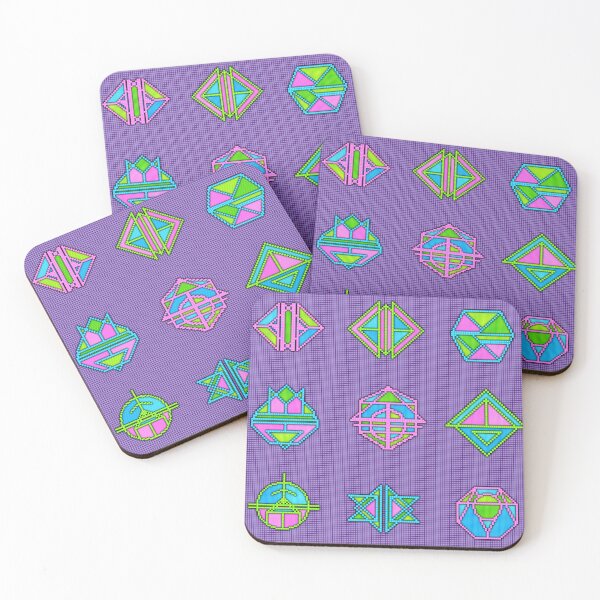 Item preview, Neon Geo Pixel Pattern  designed and sold by Art-By-Jenna.
