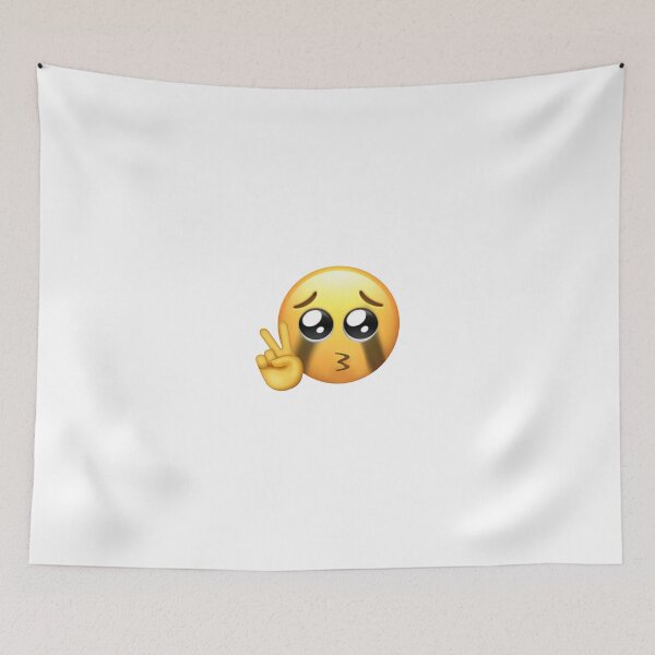 Item preview, crying peace sign pleading emoji - mental breakdown lol  designed and sold by cameronbaba.