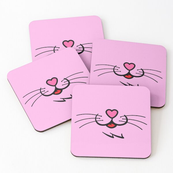 Item preview, Pink Heart Cat Nose Face Mask Girls Cat Animal Mouth Masks designed and sold by vomaria.
