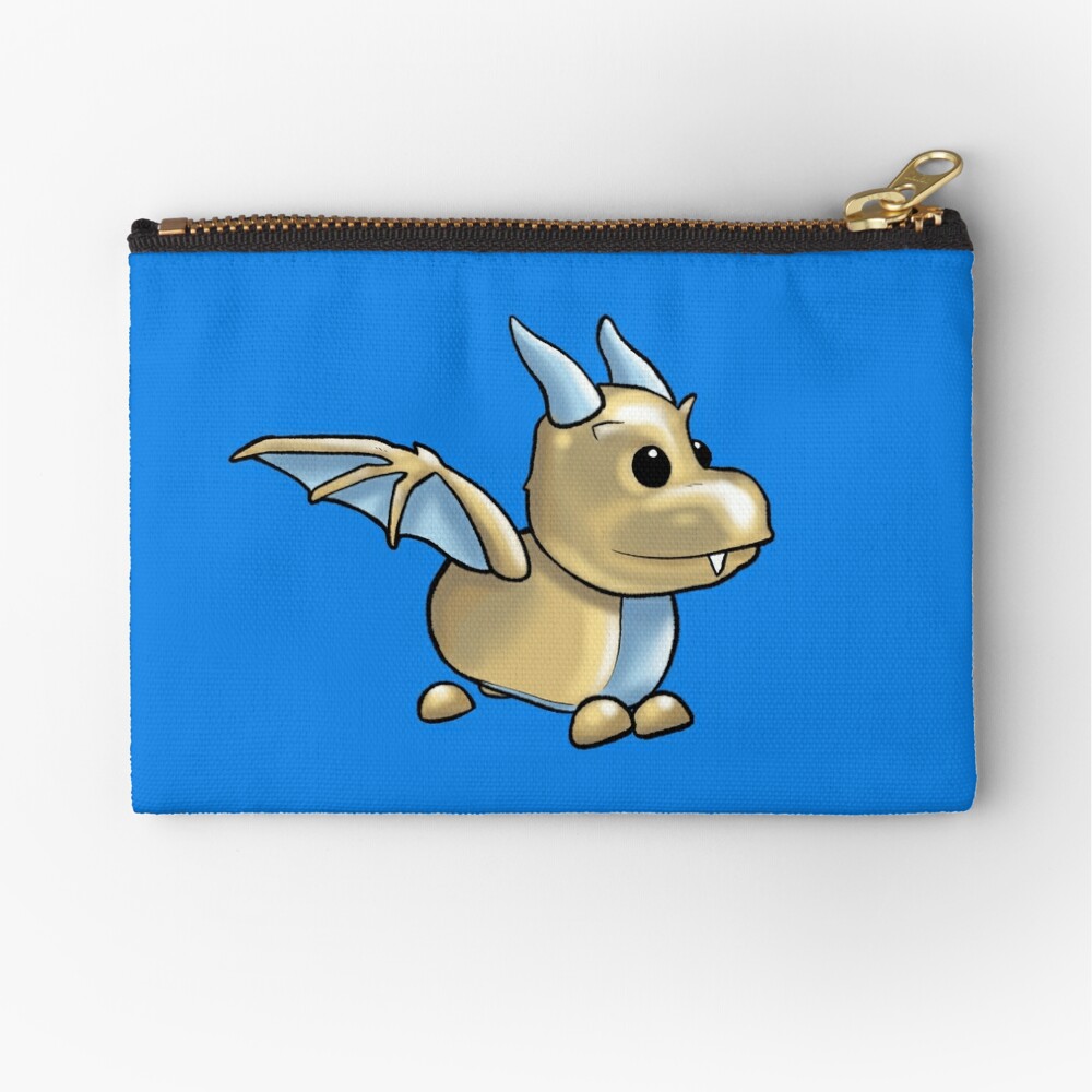 Adopt Me Golden Dragon Zipper Pouch By Pickledjo Redbubble - golden roblox adopt me pets pictures