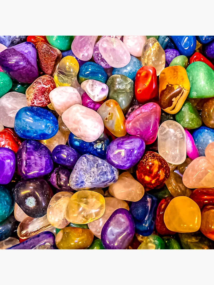Thumbnail 4 of 4, Clock, Colorful Rocks designed and sold by GrudleBay.