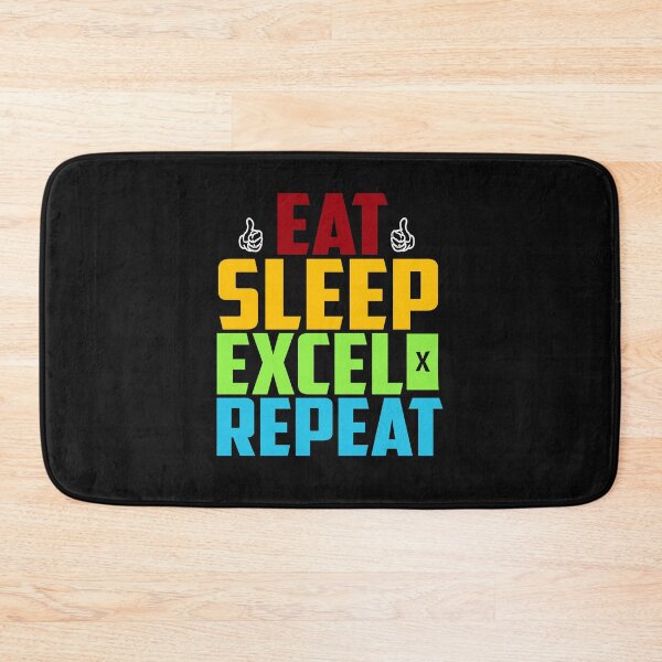 Item preview, Eat Sleep Excel Repeat: Funny Shinty Player Gift Idea designed and sold by cutitoutsir.