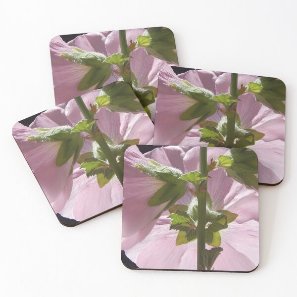 Item preview, Pink hollyhock, summer flowers designed and sold by Stephanie  Skeem.