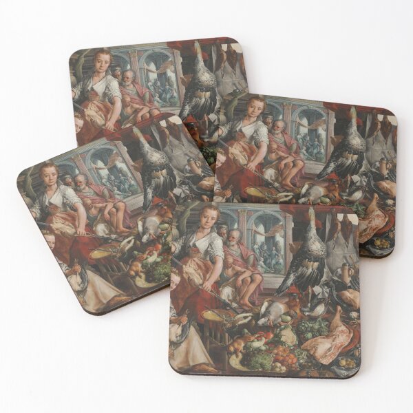 Item preview, The Well-stocked Kitchen, with Jesus in the House of Martha and Mary in the Background, Joachim Bueckelaer, 1566 designed and sold by aclmohle.