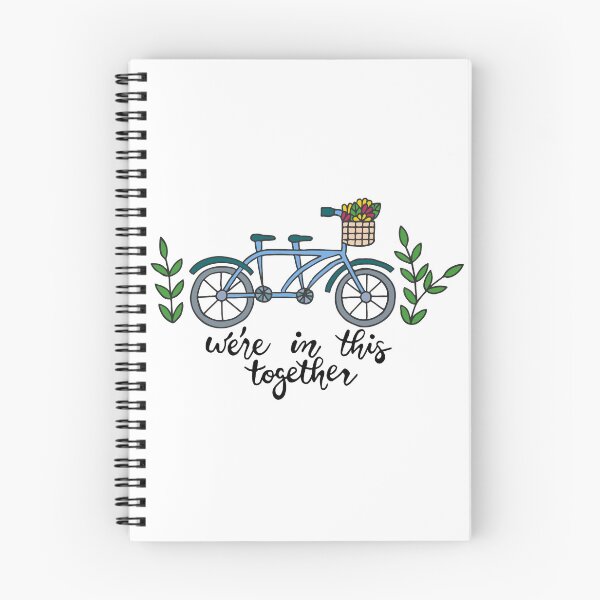 Item preview, We're In This Together Tandem Bicycle || Teamwork || Bike || Lettering  designed and sold by Hilary Leslie.
