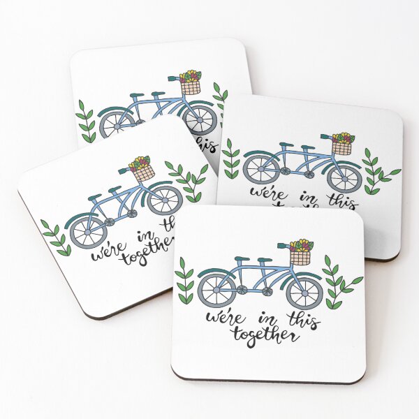 Item preview, We're In This Together Tandem Bicycle || Teamwork || Bike || Lettering  designed and sold by Hilary Leslie.