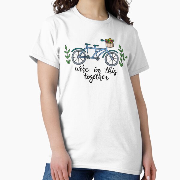 Artikel-Vorschau von Wir stecken da zusammen drin Tandem Fahrrad || Teamwork || Fahrrad || Schriftzug, designt und verkauft von Hilary Leslie.