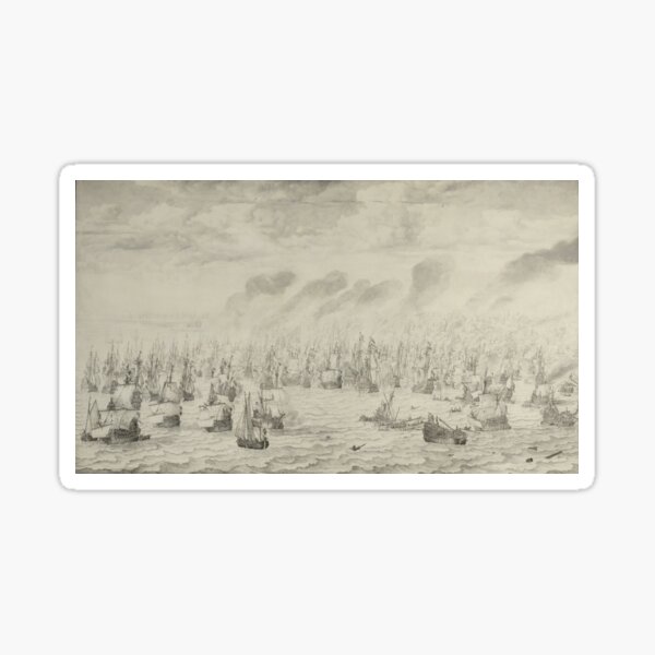 The Battle of Terheide, Willem van de Velde (I), 1657 Sticker