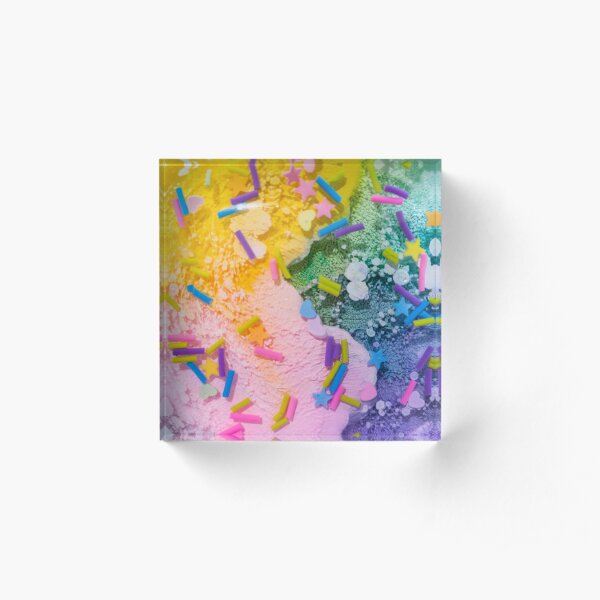 Resin Sprinkle Cookie Acrylic Block
