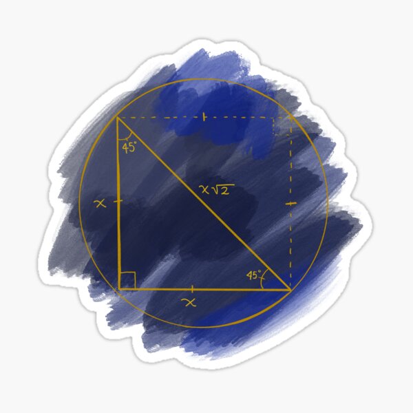 45-45-90 Triangle Sticker