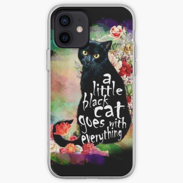 A little black cat goes with everything iPhone Soft Case