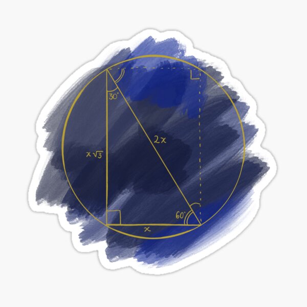 30-60-90 Triangle Sticker