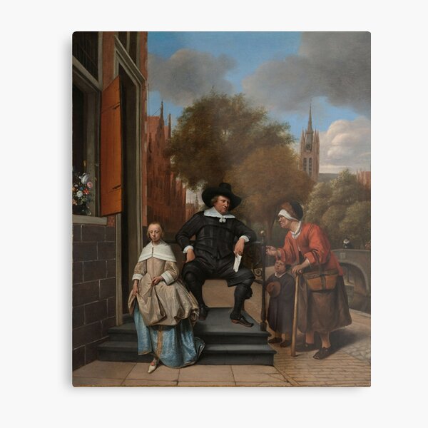 Aluminium print De dansles aluminum print the Dance Class fashion Jan Steen.