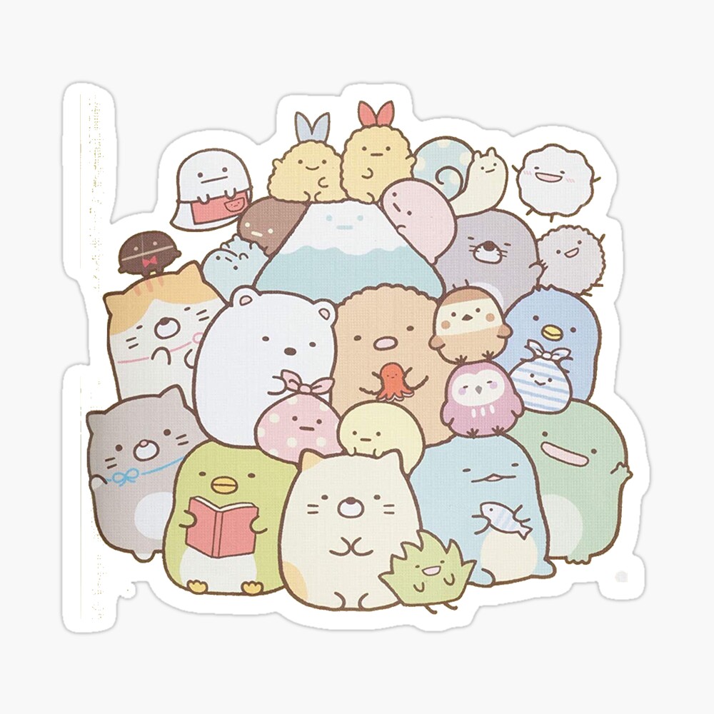 sumikko gurashi group  Sticker for Sale by sherita