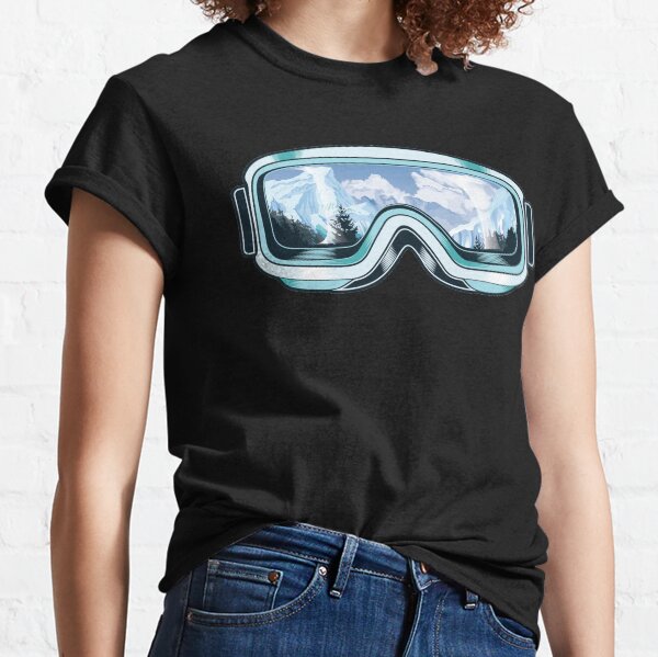 Lunettes de ski aux reflets de la nature T-shirt classique