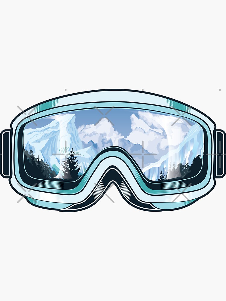 Skis goggles with nature reflections by artrix28