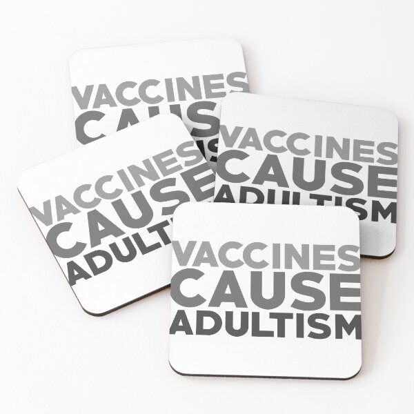 Item preview, Vaccines Cause Adultism Slim Fit T-Shirt designed and sold by sfyn-na.
